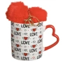 Керамична чаша със сърце и ключодържател за Свети Валентин 350 мл_1251675, снимка 2