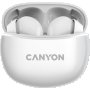 Безжични слушалки тапи, CANYON TWS-5, Бял, SS301543
