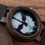 Оригинален, ръчно изработен дървен часовник, Модел D24