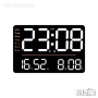 LED стенен часовник X6636 с време,седмица,температура,влажност+дистанц, снимка 2