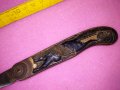 Стар КРАСИВ МНОГО РЯДЪК КОЛЕКЦИОНЕРСКИ ДЖОБЕН ЛОВЕН НОЖ БЕЛКА на ЧИРЕНИТЕ Ножка СССР НОЖЧЕ 43095, снимка 14