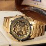 Мъжки механичен часовник в златисто , снимка 4