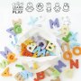 Нова Le Toy Van Образователна игра Комплект за правопис от дърво - 60 броя букви в чанта, снимка 7