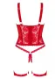 Секси корсет с прашки в червен цвят Belovya Obsessive, снимка 4