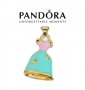 Висулка рокличка в розово и златно за гривни тип Пандора , снимка 1 - Гривни - 27578226