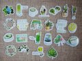 Скрапбук стикери за декорация планер green - 23 бр /комплект 