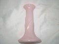 19 век Рядка Ваза С трудно за намиране Форма розово стъкло, снимка 5