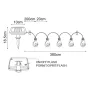 Соларен гирлянд с цветни висящи лампи Топла светлина 3.8м - 10 бр. S_1220603, снимка 3
