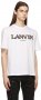 LANVIN White Embroidered Logo Мъжка Тениска size S, снимка 7
