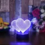 Холограмна 3D LED лампа Heart Arrow,RGB Седемцветен Интелигентен Контрол,USB, снимка 3