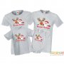 Семеен комплект Коледни тениски Весела Коледа с Елен и Дядо Коледа, снимка 4