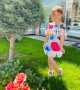 Нежна цветна рокля с дантела , снимка 1 - Детски рокли и поли - 33296664