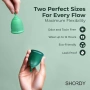 Комплект от 2 менструални чашки и апликатор SHORDY, голяма и малка, снимка 3