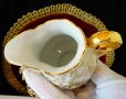Каничка баварски костен порцелан,злато,барок. , снимка 6