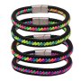 Кожена гривна с цветни шнурове, снимка 1 - Гривни - 43248495