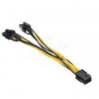 36.Кабел PCI-Един 6 пинов конектор към два 8-pin To 2x 6+2-pin (6-pin8-pin). за захранване на видеок, снимка 2 - Кабели и адаптери - 25521891