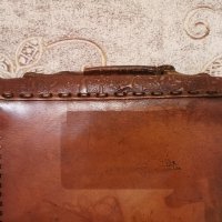 Стара кожена дамска чанта , снимка 6 - Антикварни и старинни предмети - 43369302