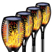 10 броя Соларна лампа тип факел с пламъчен ефект А1635, снимка 2 - Соларни лампи - 43322771