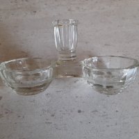 Ретро стъклена солница, снимка 1 - Други ценни предмети - 37564555