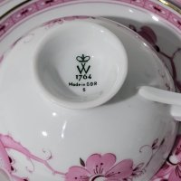 Колекционерска порцеланова чаша с две чинии Wallendorf 'W 1764'., снимка 9 - Колекции - 43875936