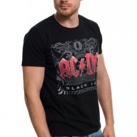 Нова мъжка тениска с дигитален печат на музикалната група AC/DC - Black Ice, снимка 6 - Тениски - 28337446