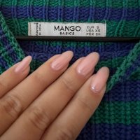 MANGO Пуловер зелено - лилав S размер 💜💚, снимка 7 - Блузи с дълъг ръкав и пуловери - 43714842