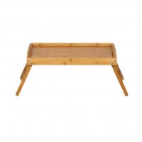Помощна маса с крачета, Сгъваема бамбук, поднос за легло, 50см, снимка 4 - Маси - 39920912