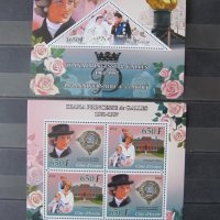 Чисти марки в малък лист и блок Принцеса / Лейди Даяна 2012 от Кот д'Ивоаре Бряг на слоновата кост, снимка 1 - Филателия - 40772614