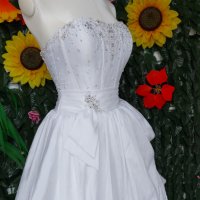 къса сватбена бална официална булчинска рокля , снимка 9 - Сватбени рокли - 43296714