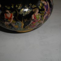 Малък Ръчно Рисуван Свещник-Керамика с Глазура-Гръцка Митология, снимка 6 - Други - 39821582