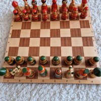 Шах за игра, Руски шах дърво ръчна изработка, снимка 1 - Шах и табла - 43032641