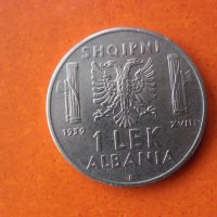 1 лек 1939 г. монета Албания, снимка 2 - Нумизматика и бонистика - 40744208
