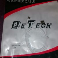 Кабел за данни, DeTech, USB - USB Type-C, 1.5A, 1.0m, снимка 2 - USB кабели - 33167642