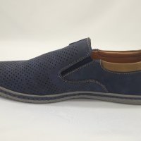 Мъжки обувки 1270 летни на дупки в синьо, снимка 2 - Ежедневни обувки - 37082567