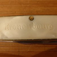Колекционерско джобно ножче 2 остриета Kronenbourg 1975 г, снимка 8 - Ножове - 43429763