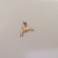 Златна висулка делфин 18к, снимка 2 - Колиета, медальони, синджири - 44860185