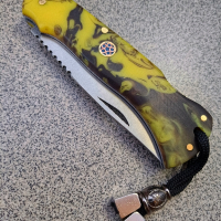 Сгъваем нож ръчно изработен от D2 стомана, снимка 3 - Ножове - 44880155