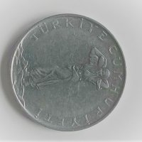 25 куруш 1968 Турция, снимка 2 - Нумизматика и бонистика - 34639384