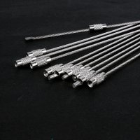 5 бр. Халки метално въже за ключодържатели , раници - 100мм, снимка 5 - Други - 27772302