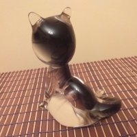 Сувенир стъклена котка 19см, снимка 4 - Статуетки - 27226213
