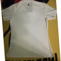 Бяла оригинална блуза Адидас климакол размер С, снимка 2 - Тениски - 32587733