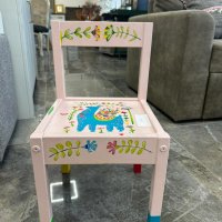 Рисувано дървено детско столче, снимка 1 - Мебели за детската стая - 43506820