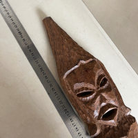Дървена маска от плътно дърво стара, снимка 5 - Декорация за дома - 44934116