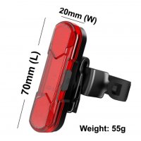 USB LED презареждаема стоп червена светлина за колело-велосипед, снимка 1 - Аксесоари за велосипеди - 38139833