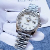Унисекс часовник ROLEX Diamond Oyster Day-Date President с автоматичен механизъм, снимка 2 - Дамски - 40824115