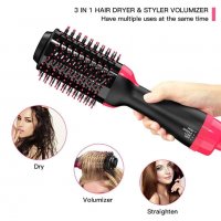 2в1 ЧЕТКА СЕШОАР за сушене, изправяне и обем One step hair dryer, снимка 5 - Преси за коса - 39599943