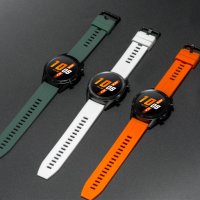 Силиконова каишка HUAWEI Watch GT 2, GT 2 Pro  – 42/ 46mm бяла, снимка 3 - Каишки за часовници - 38088726