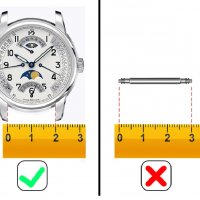 Пружинни щифтове от неръждаема стомана за часовник за захващане на верижка 8mm-27mm, снимка 1 - Други - 36945829