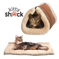 Kitty Shack Легло и къщичка тунел за котки и домашни любимци 2 в 1