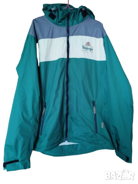 Мъжко непромокаемо яке Freiberger, 100% полиамид, Зелено, 77х66 см, XL, снимка 1